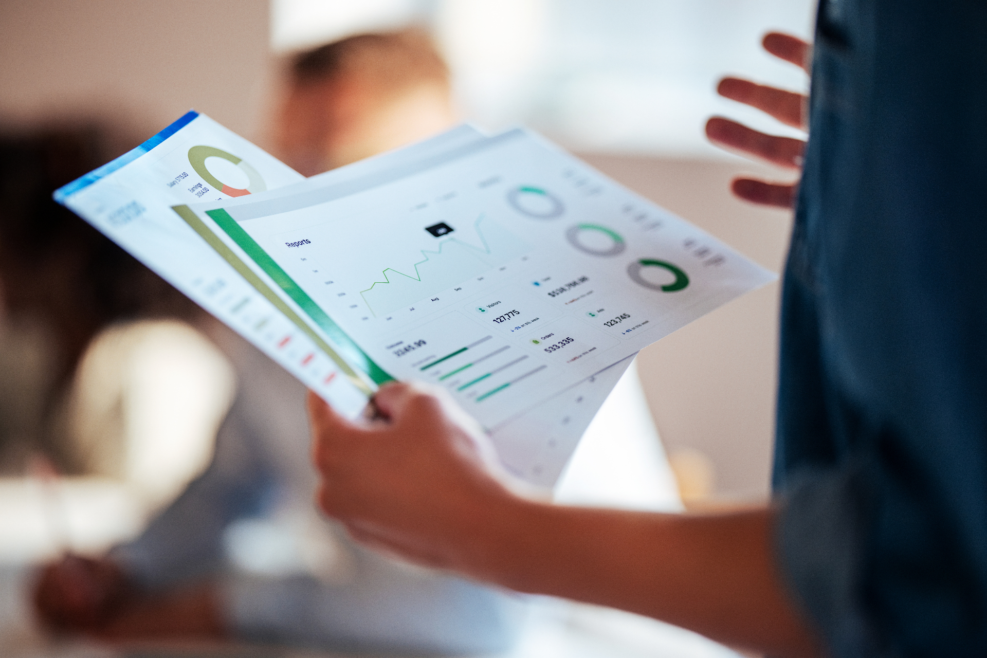 Rapport de reporting avec graphiques de performance